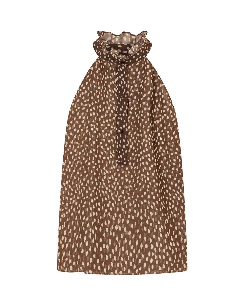 Nili Lotan Brown Printed Top