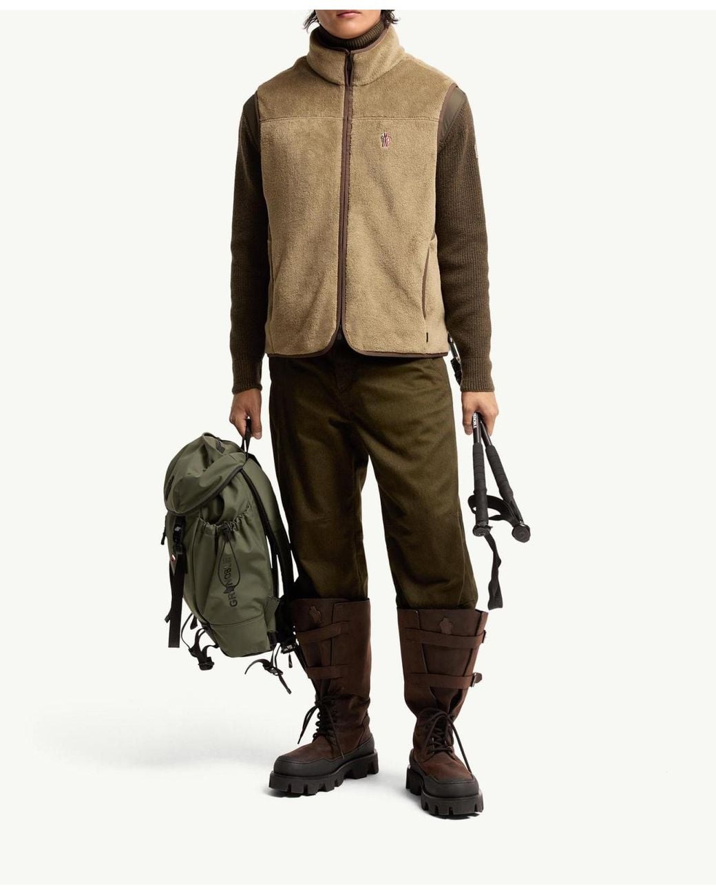 Moncler Natural Polartec Vest for men