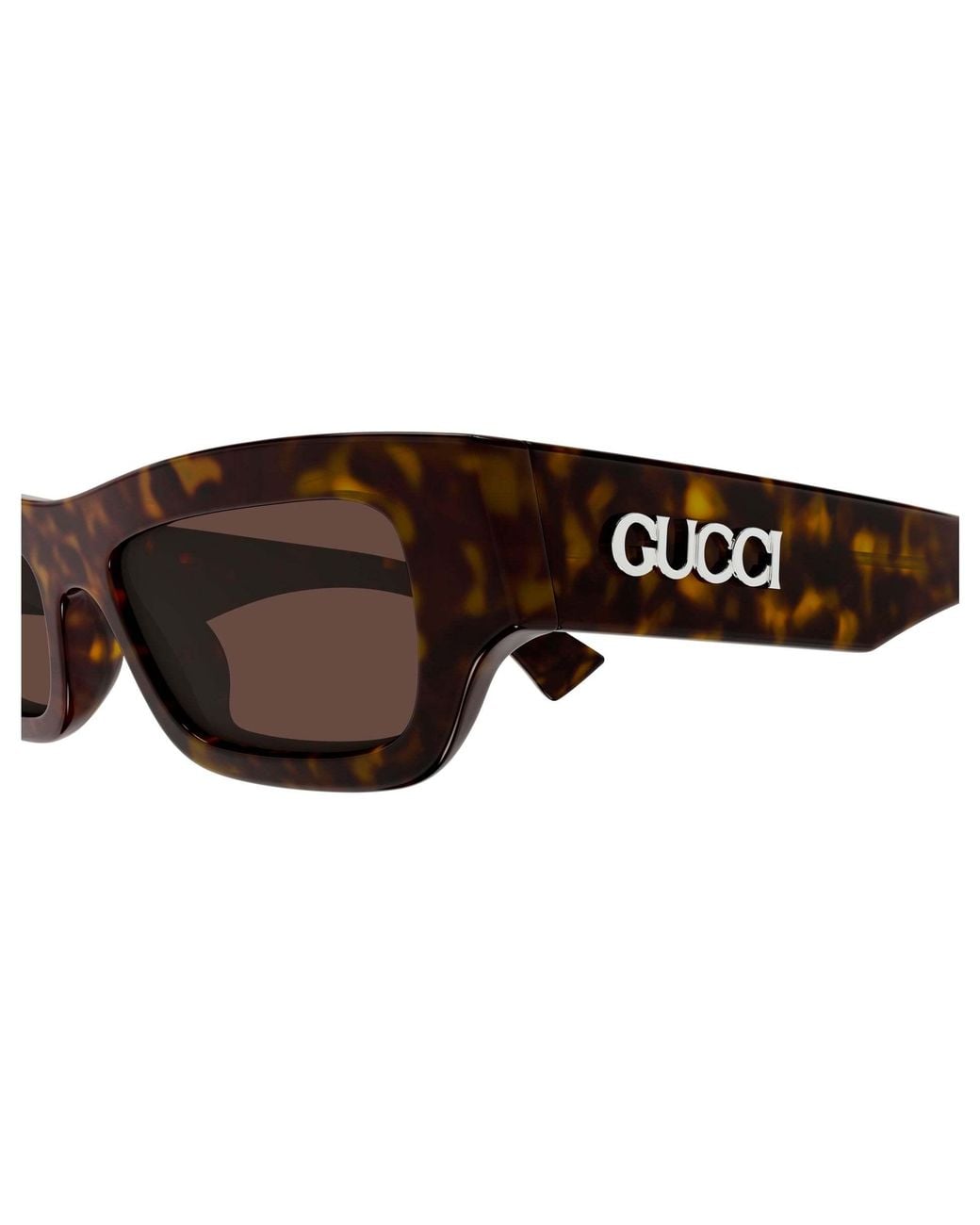 Gucci Brown Eyewear Rectangle Frame Sunglasses for men