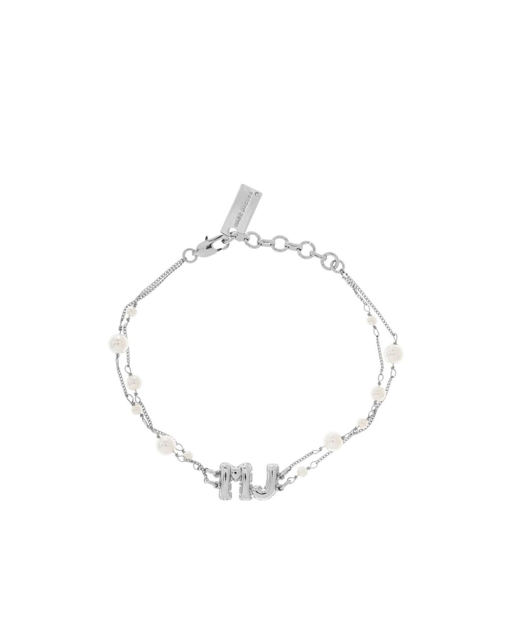 Marc Jacobs Metallic Logo Charm Embellished Bracelet