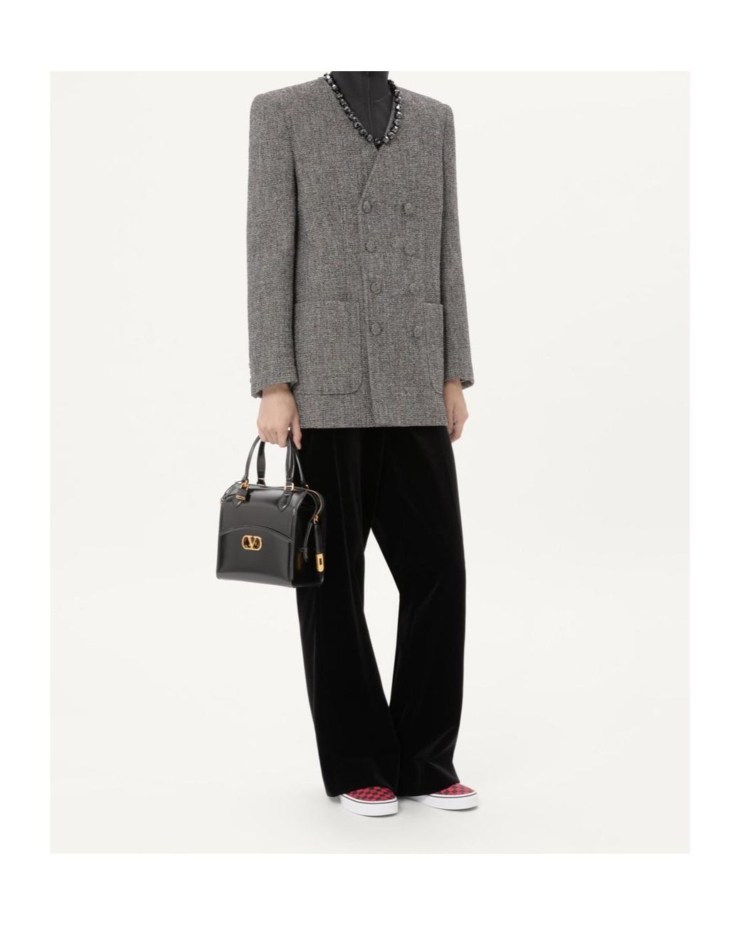 Valentino Gray Long-Sleeved Casual Jacket for men