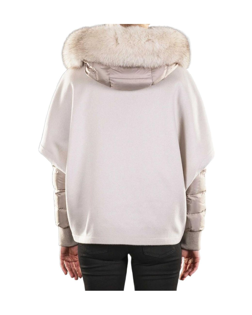 Moorer Multicolor Removable Hood Wool Coat