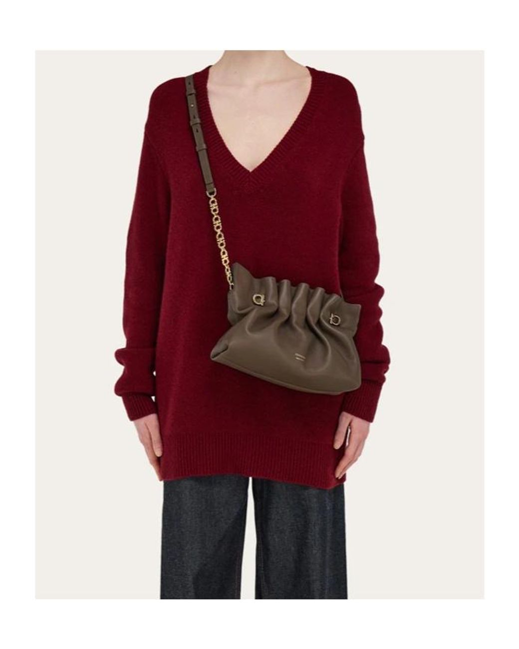 Ferragamo Brown Ferragamo Soft-Bag (S)