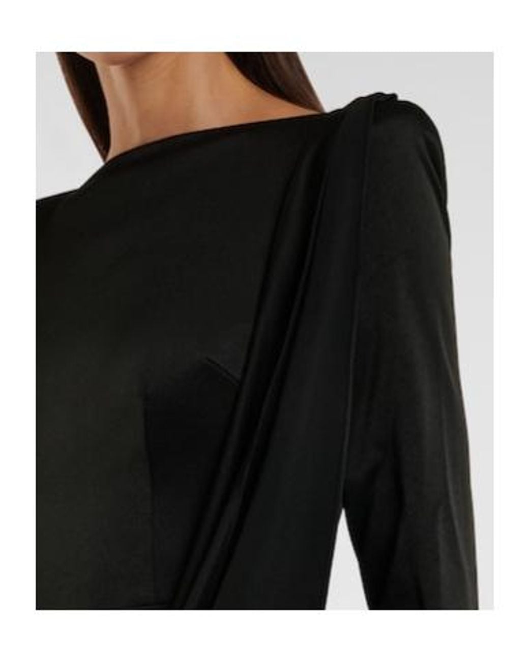 Alex Perry Black Asymmetric Draped Midi Dress