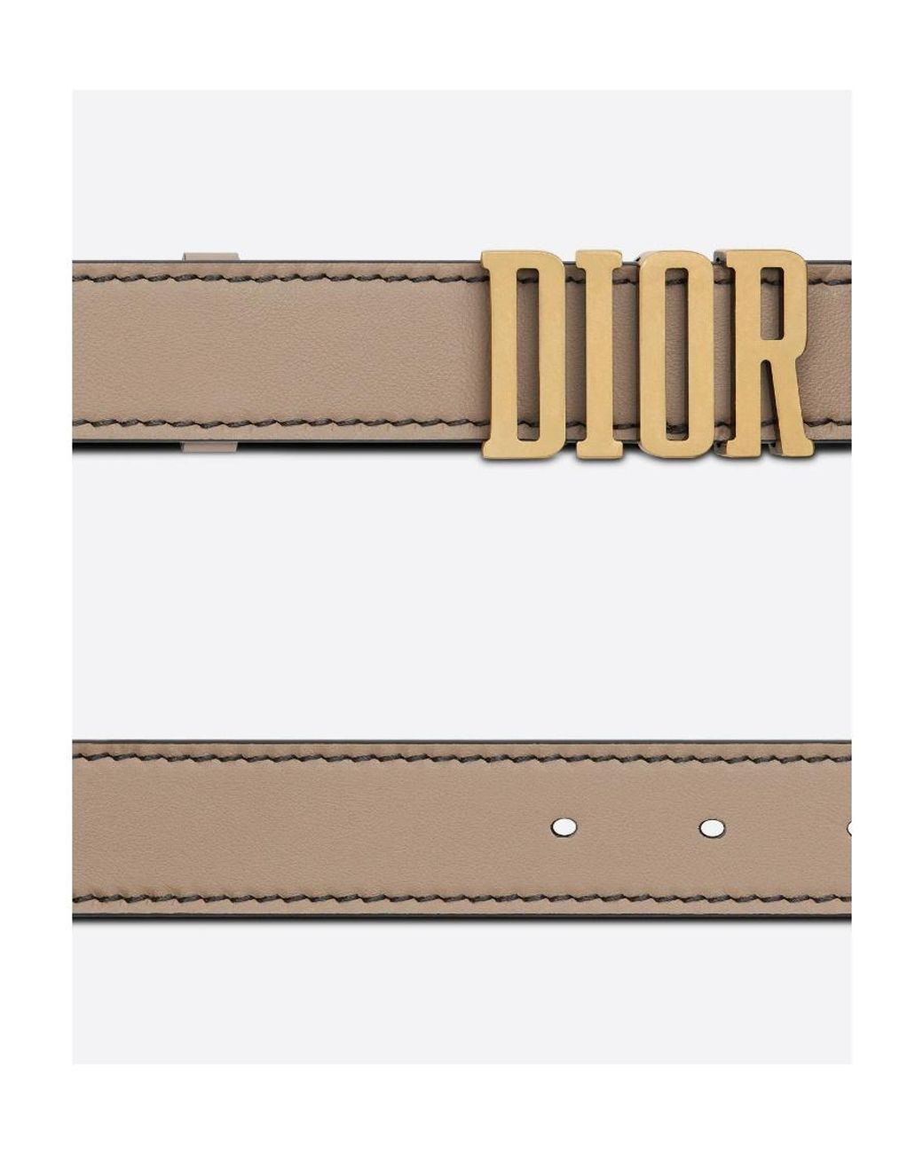 Dior White Logo Belt