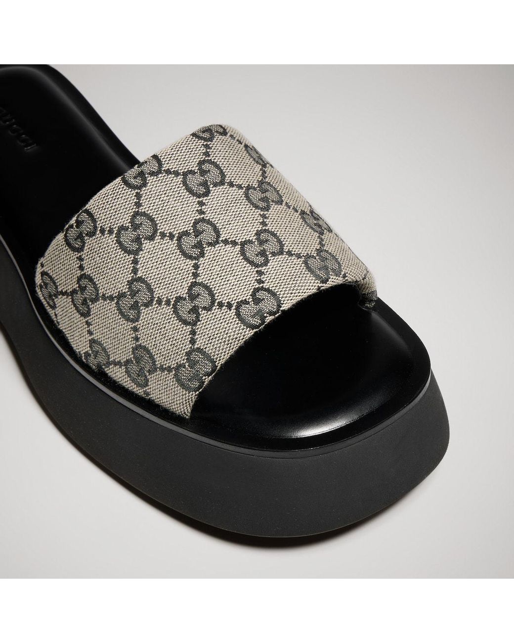 Gucci Black Platform Slide Sandal