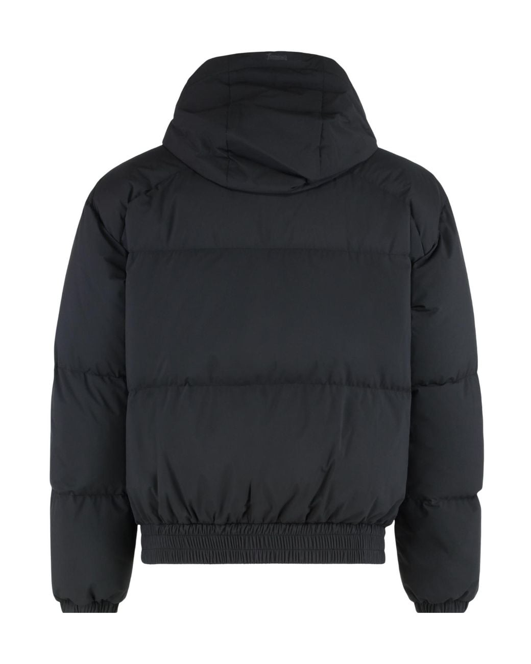 Herno Black Laminar Hooded Down Jacket for men