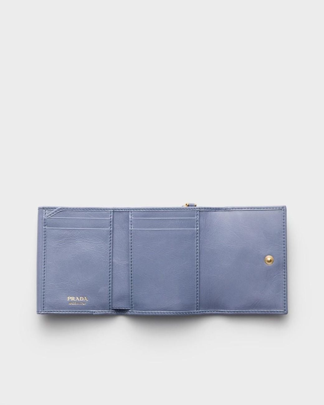 Prada Blue Small Leather Wallet