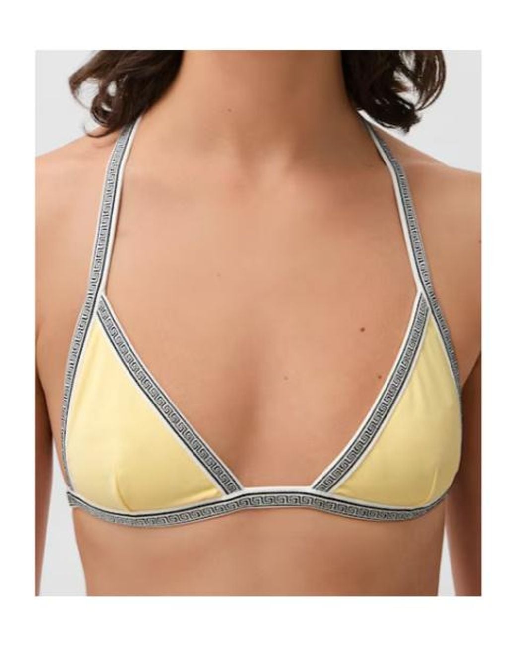 Versace Natural Triangle-Cup Bikini Top