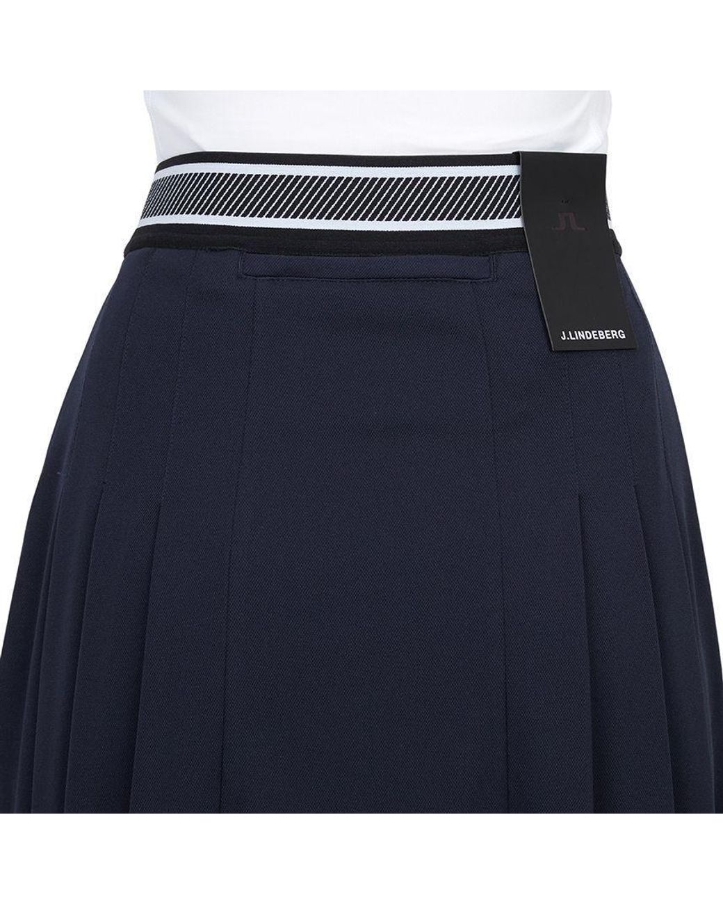 J.Lindeberg Blue Pleated Midi Skirt