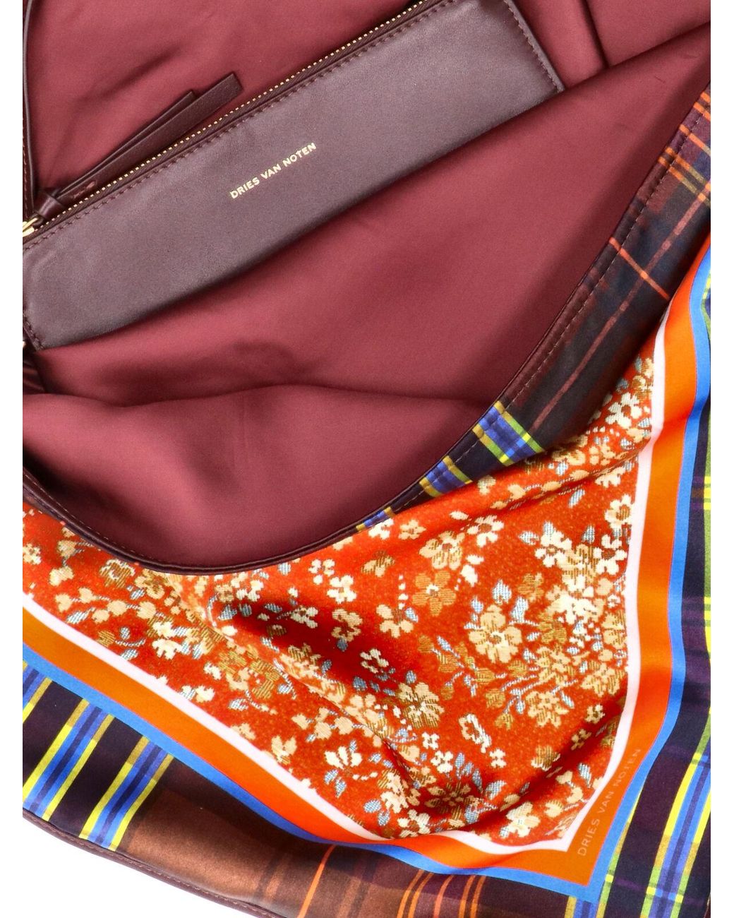 Dries Van Noten Red Oversized Scarf Bag