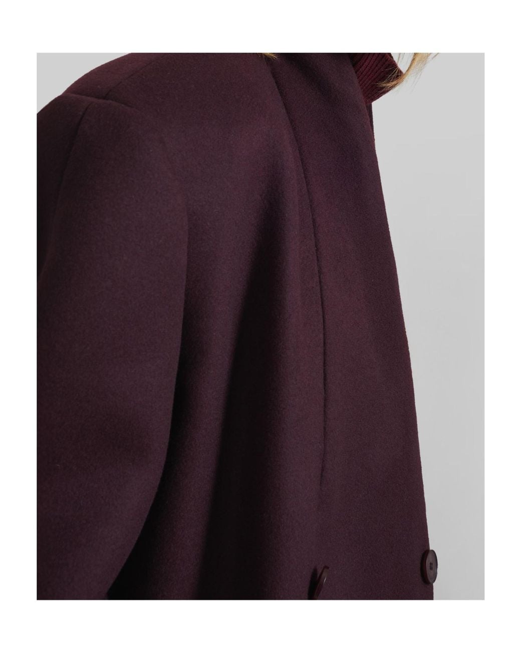 Frankie Shop Purple Brea Collarless Coat