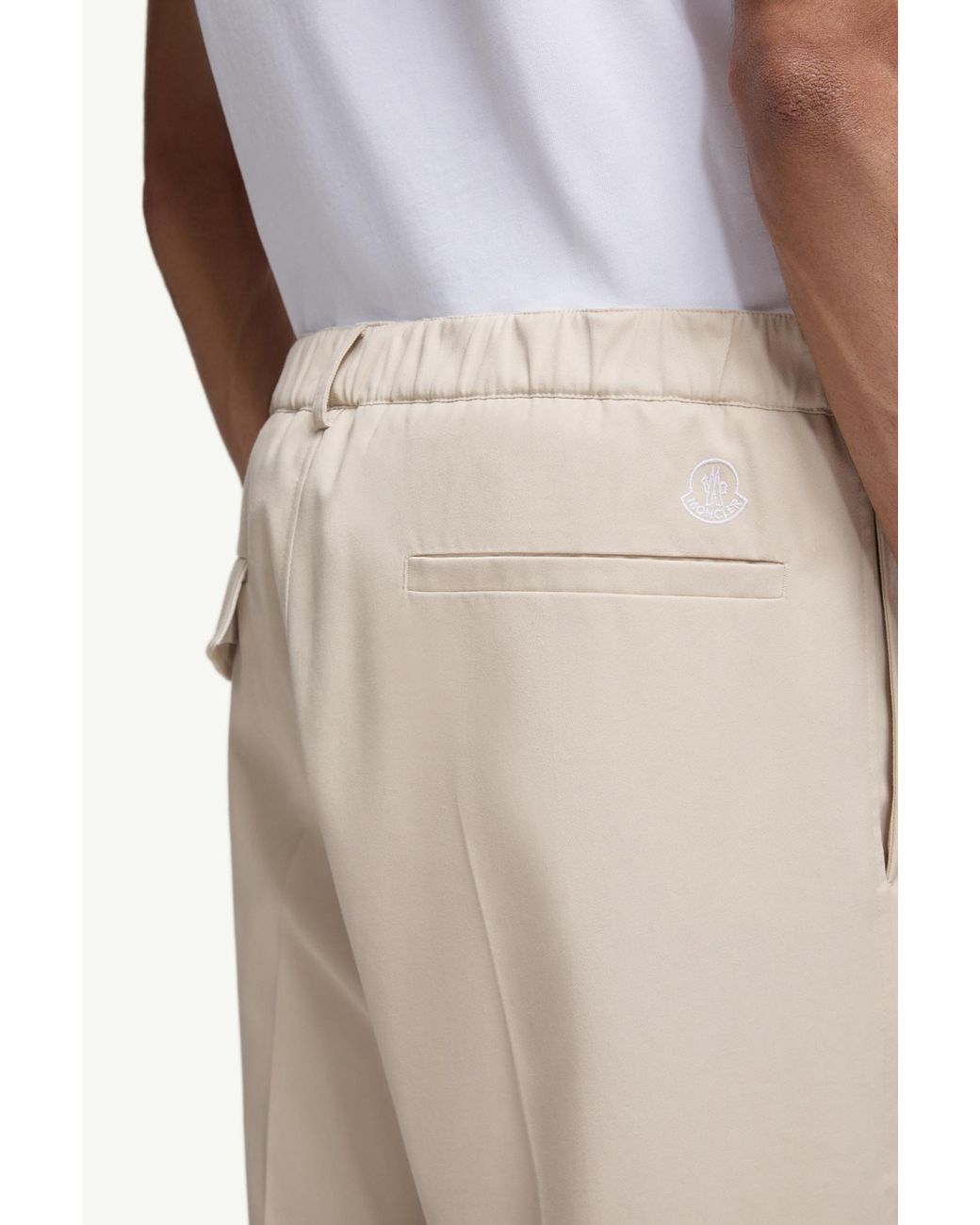 Moncler Natural Tailored Gabardine Pants for men
