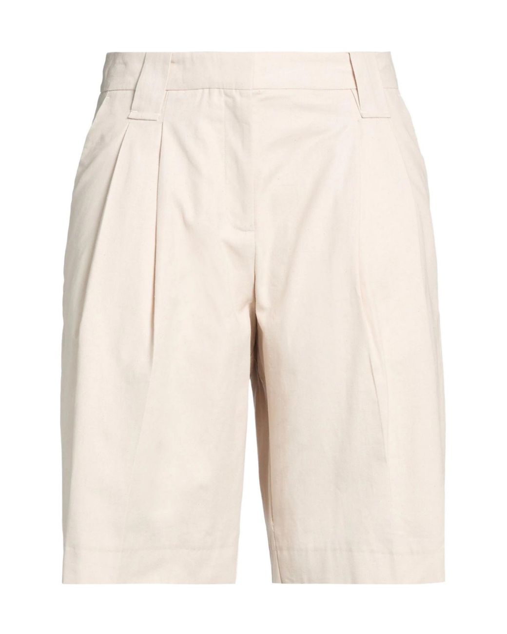 Ganni Natural Solid Color Simple Shorts