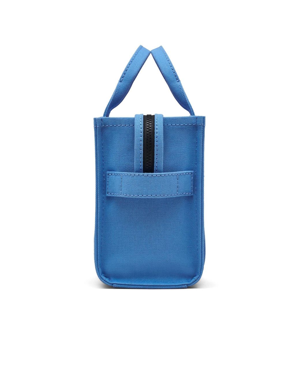 Marc Jacobs Blue Logo Printed Zip-Up Small Tote Bag