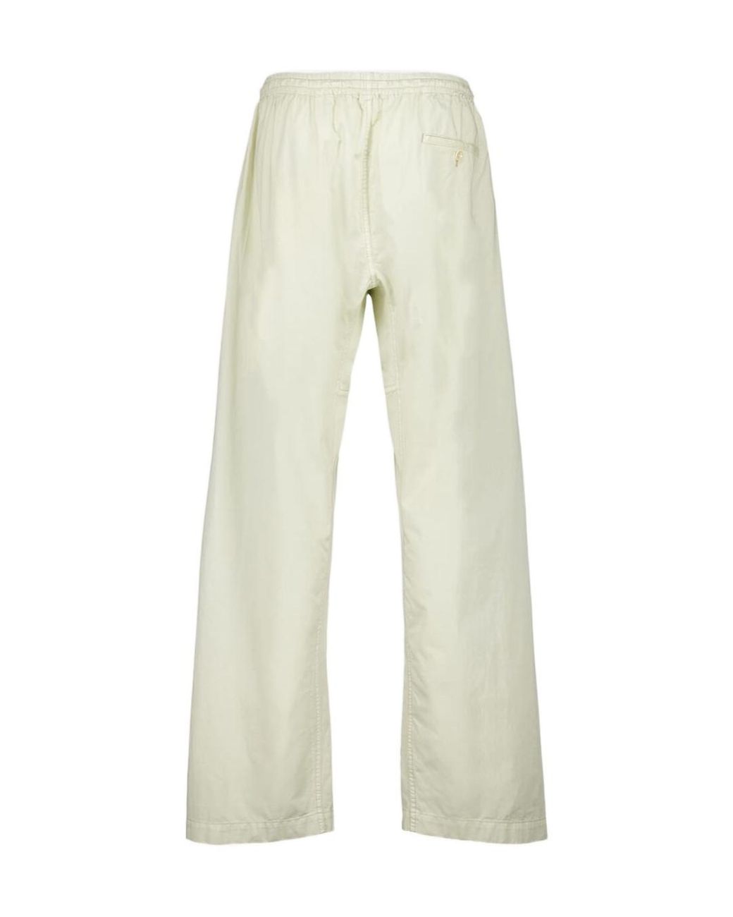 Lemaire White Drawstring Straight-Leg Pants for men