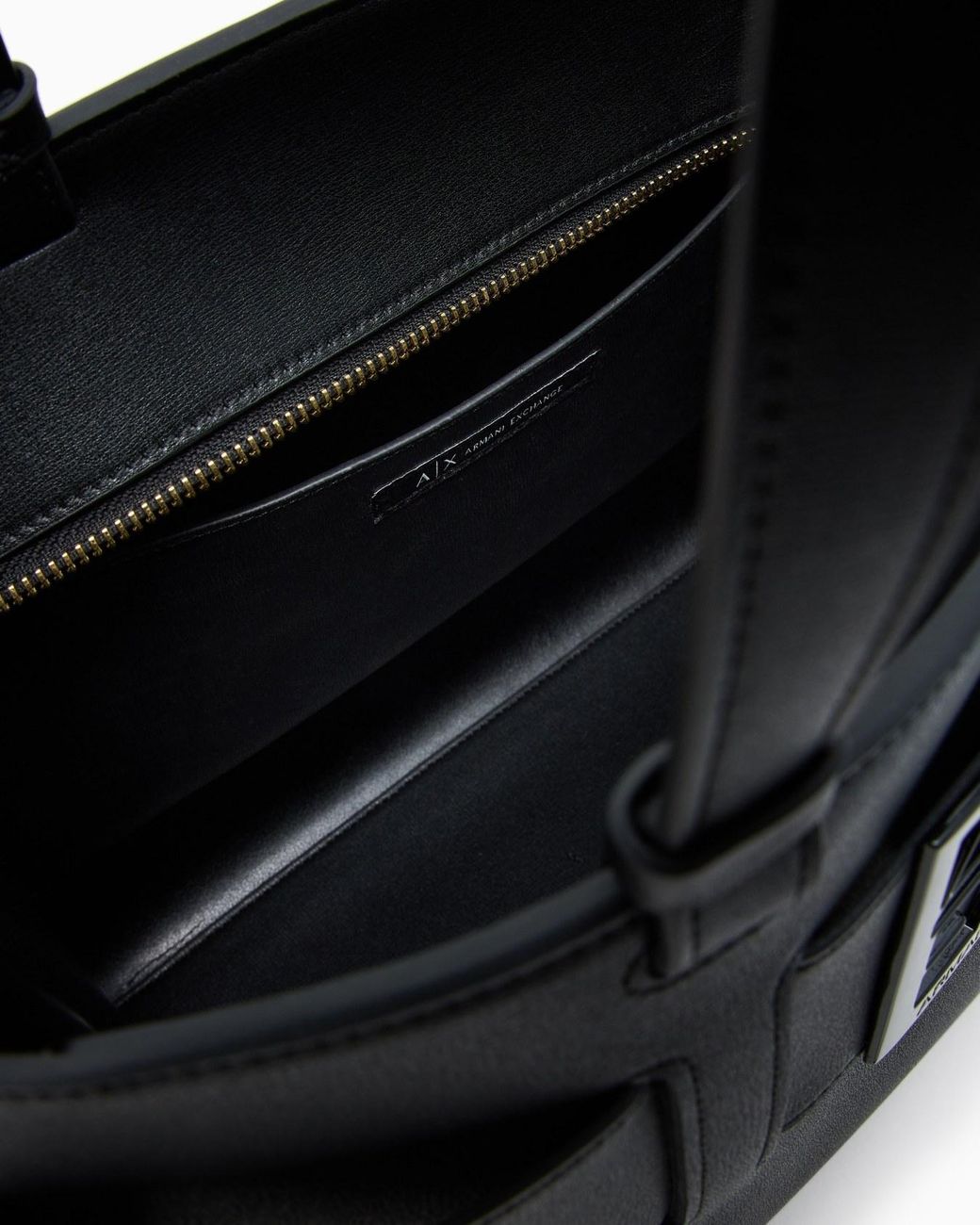 ARMANI EXCHANGE Black Large Tote Bag