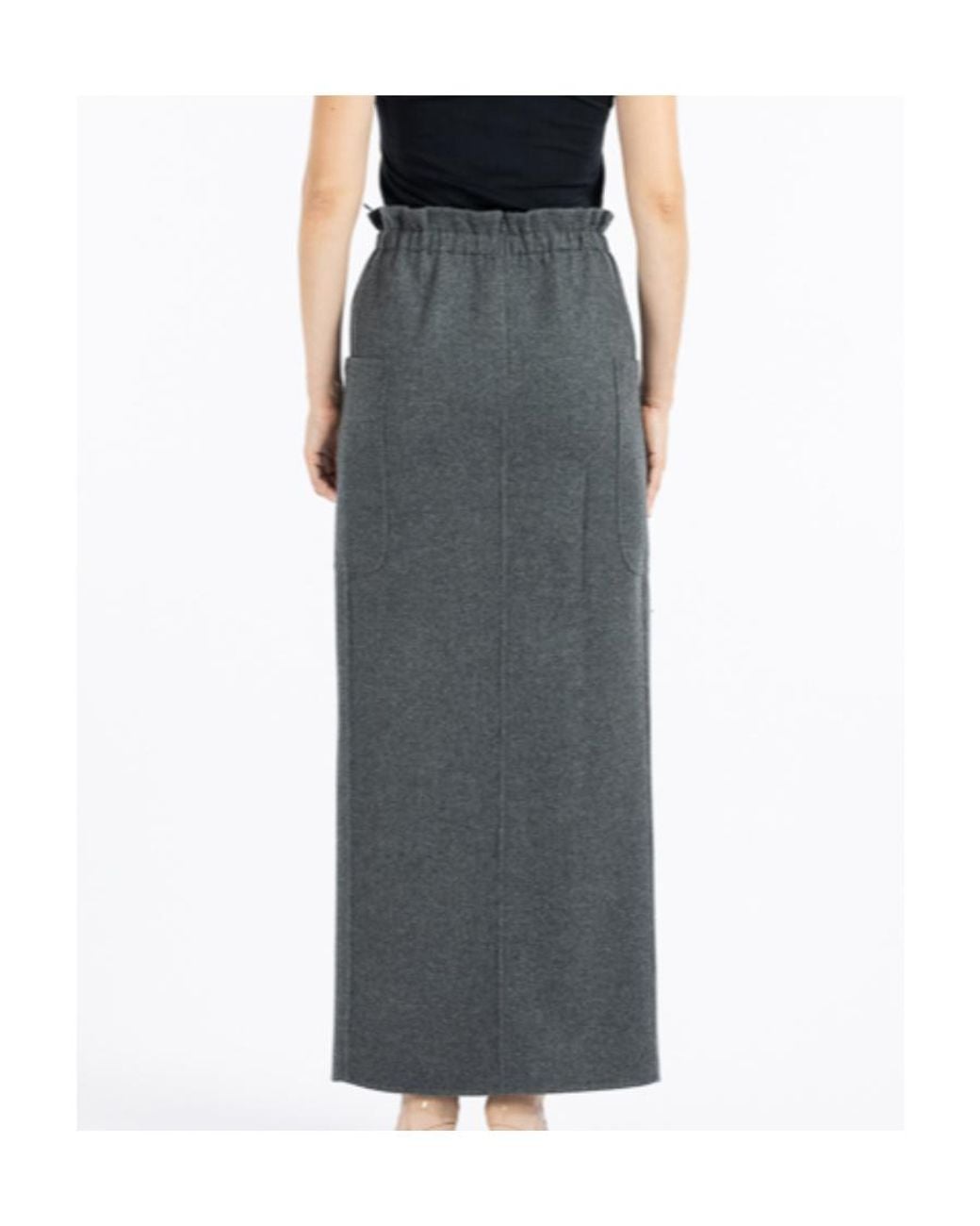 Max Mara Gray Messina High Waist Skirt