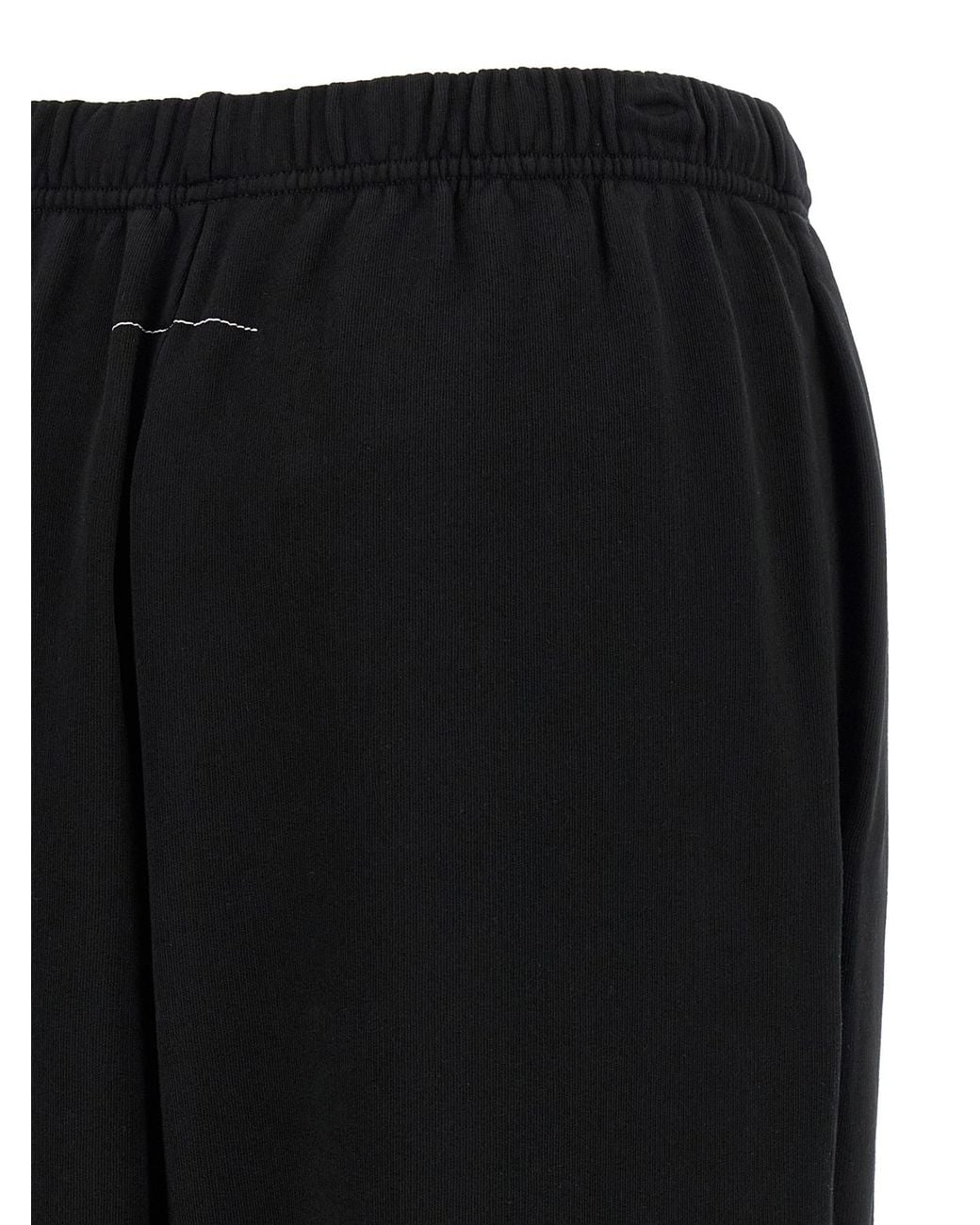 MM6 by Maison Margiela Black Elastic-Waistband Tapered Trousers