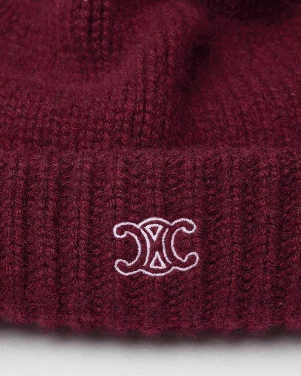 Céline Red Knit Travel Beanie