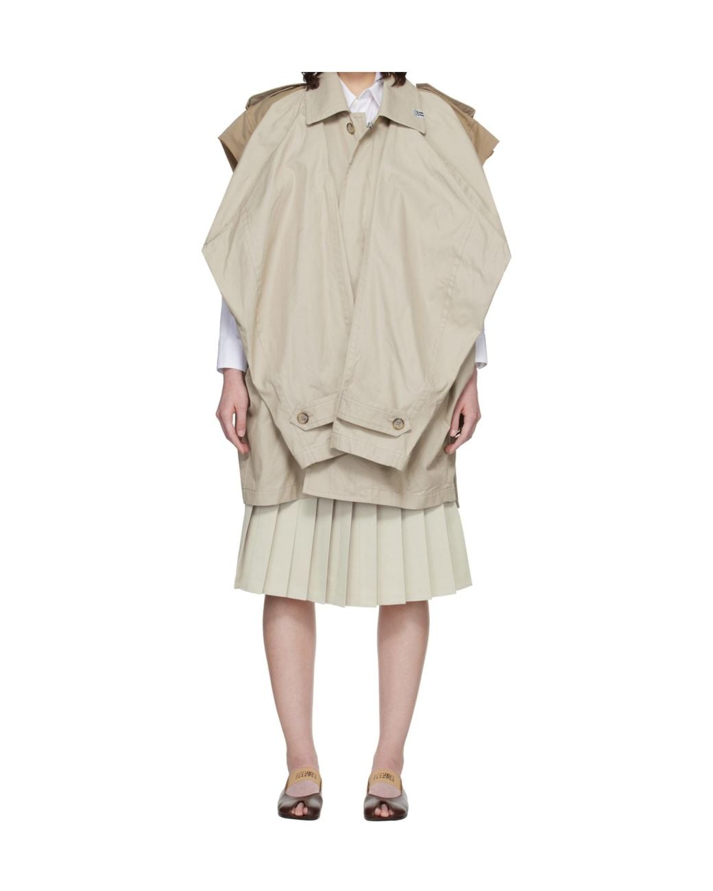 Maison Mihara Yasuhiro Natural Belted Trench Coat