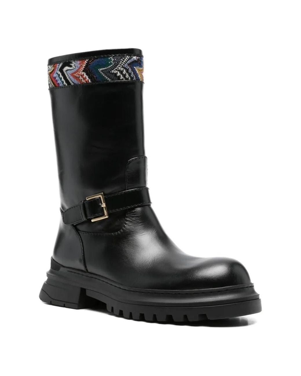 Missoni Black Buckle Trim Boots
