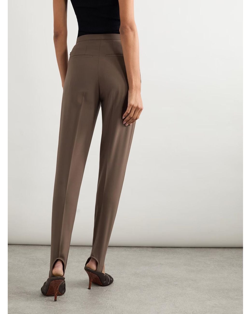 Dries Van Noten Brown Stirrup Trousers