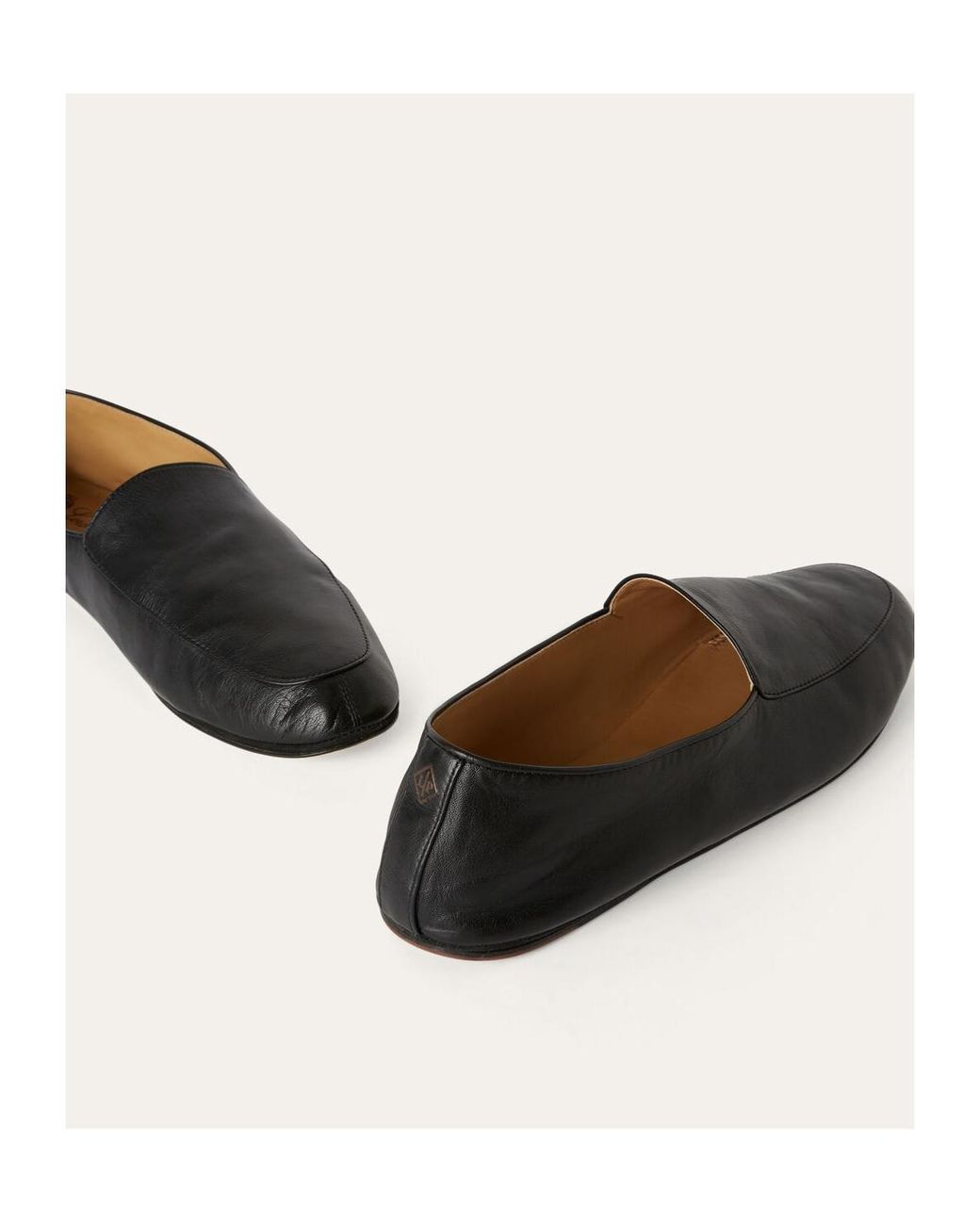 Loro Piana Black Anton Lambskin Loafers for men