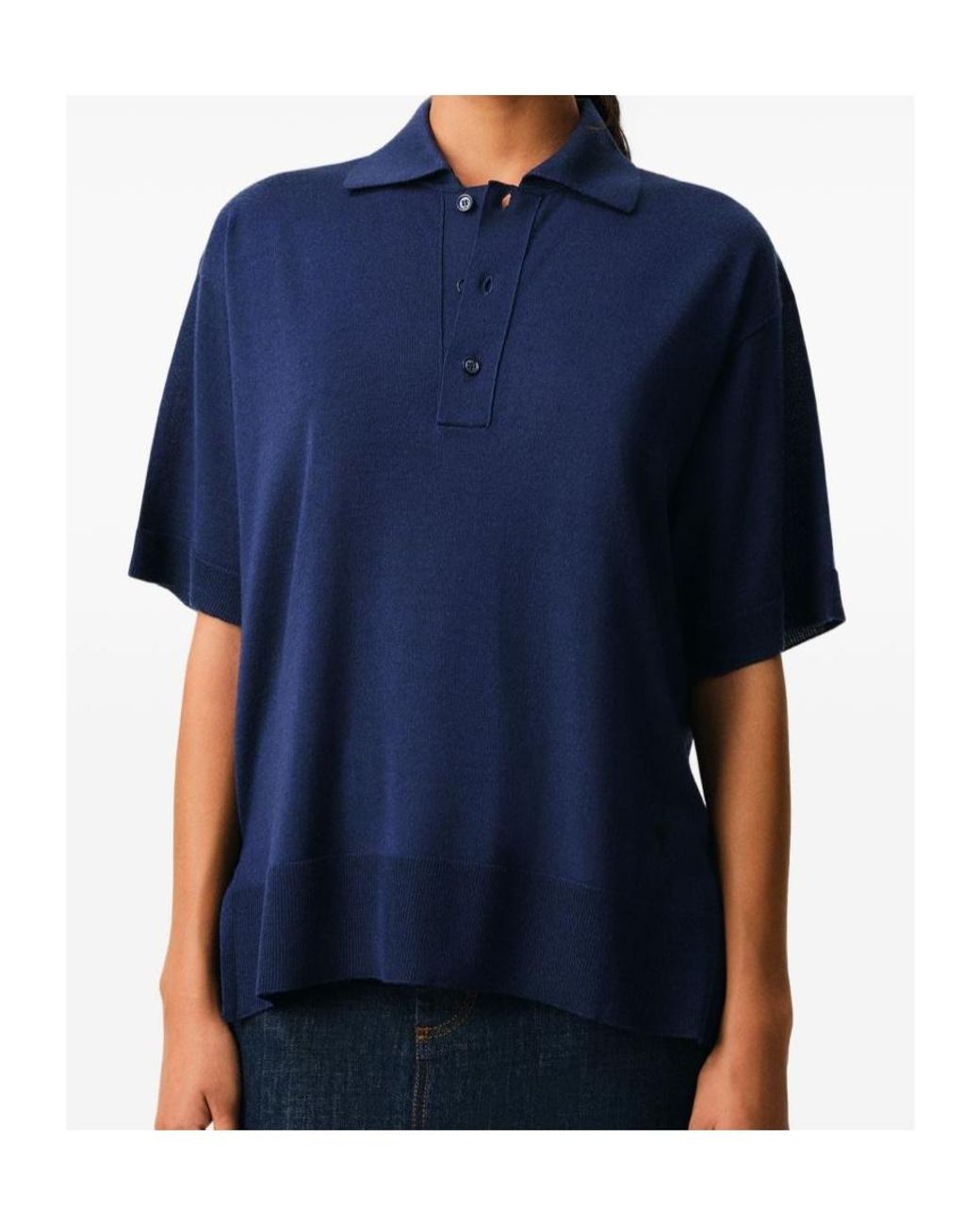 AMI Blue Ami Ami De Coeur Short-Sleeved Polo Shirt for men