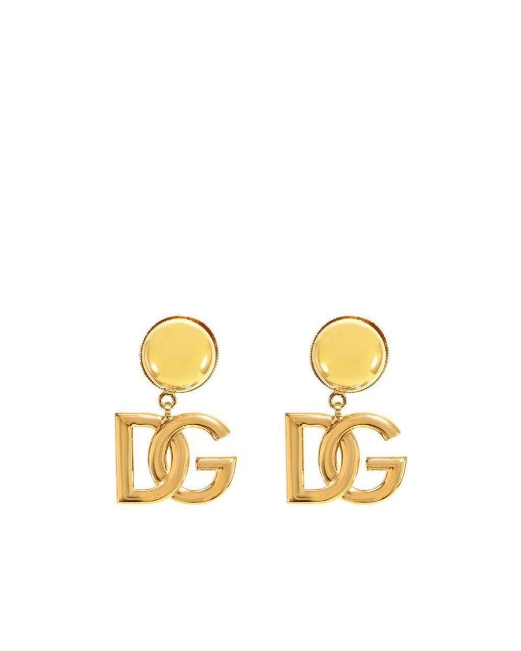 Dolce & Gabbana Metallic Interlocking Logo Earrings