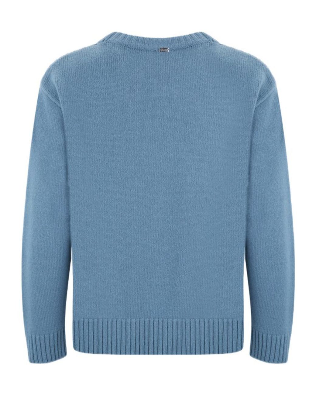 Herno Blue Crew-Neck Wool Sweater