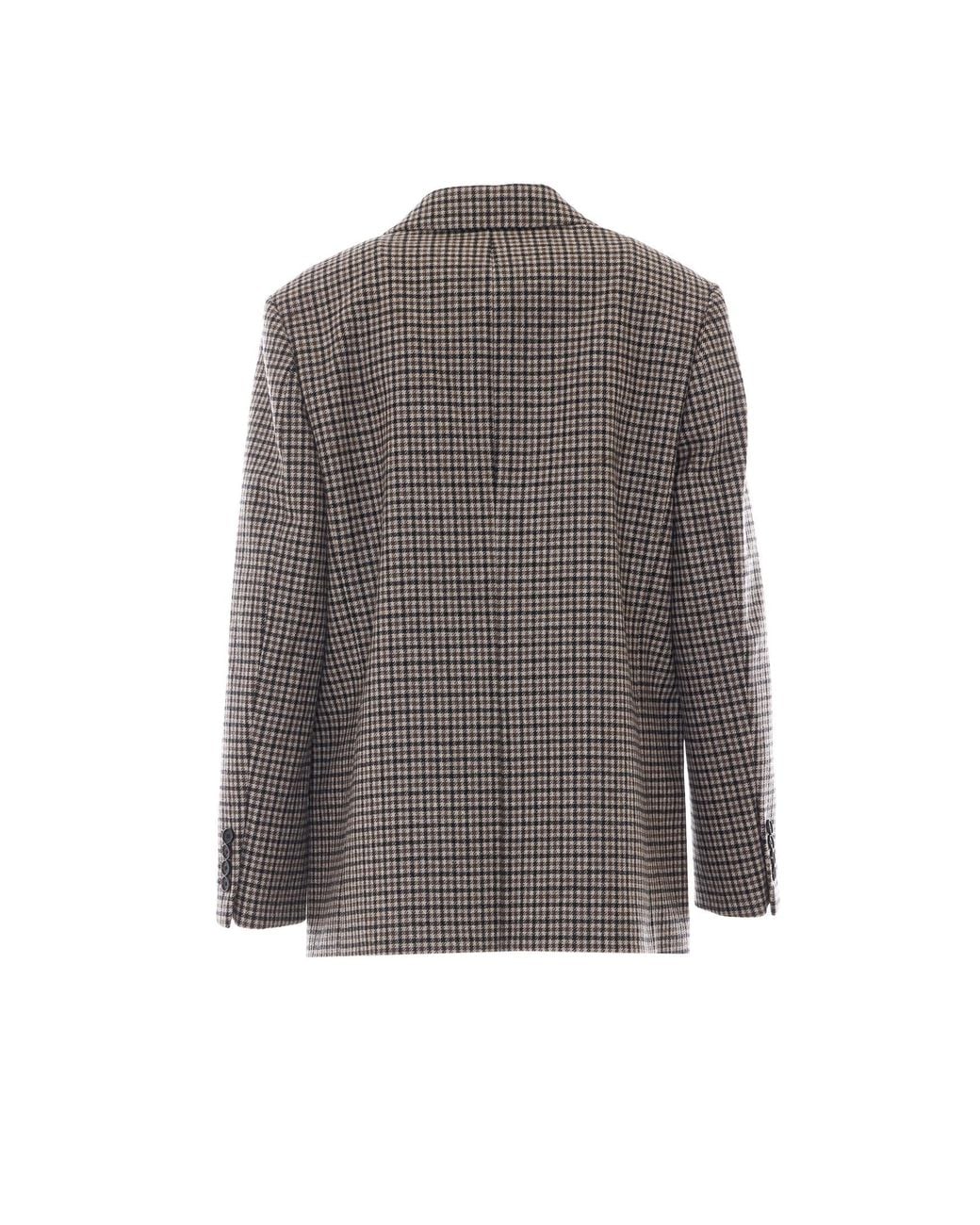 DUNST Gray Lily Checked Single-Breasted Blazer for men
