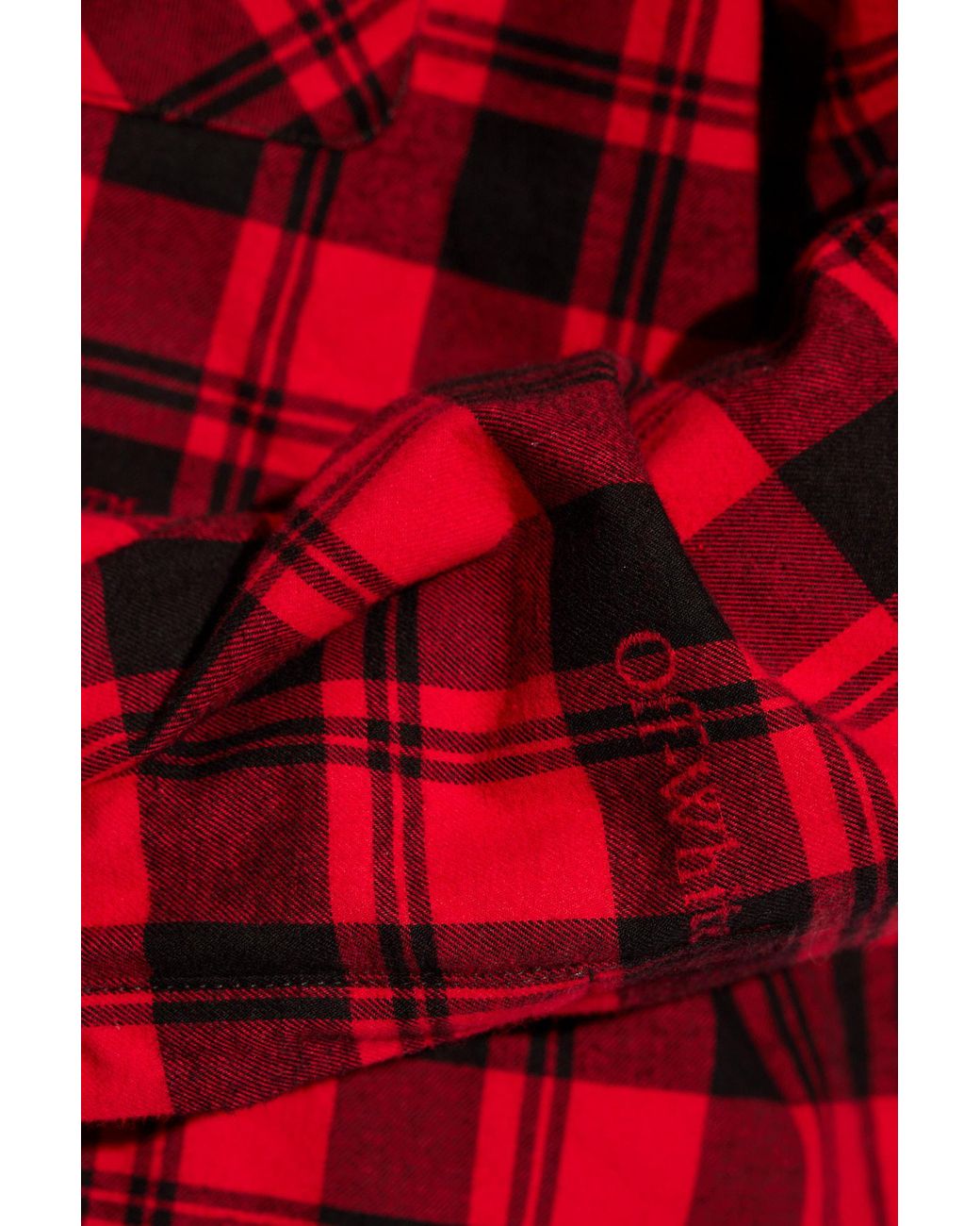 Off-White c/o Virgil Abloh Red Checked Long-Sleeved Shirt Jacket for men