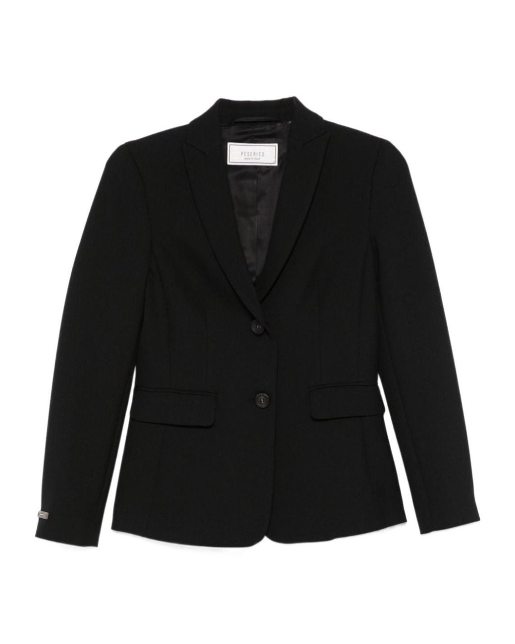 Peserico Black Single-Breasted Suit Jacket