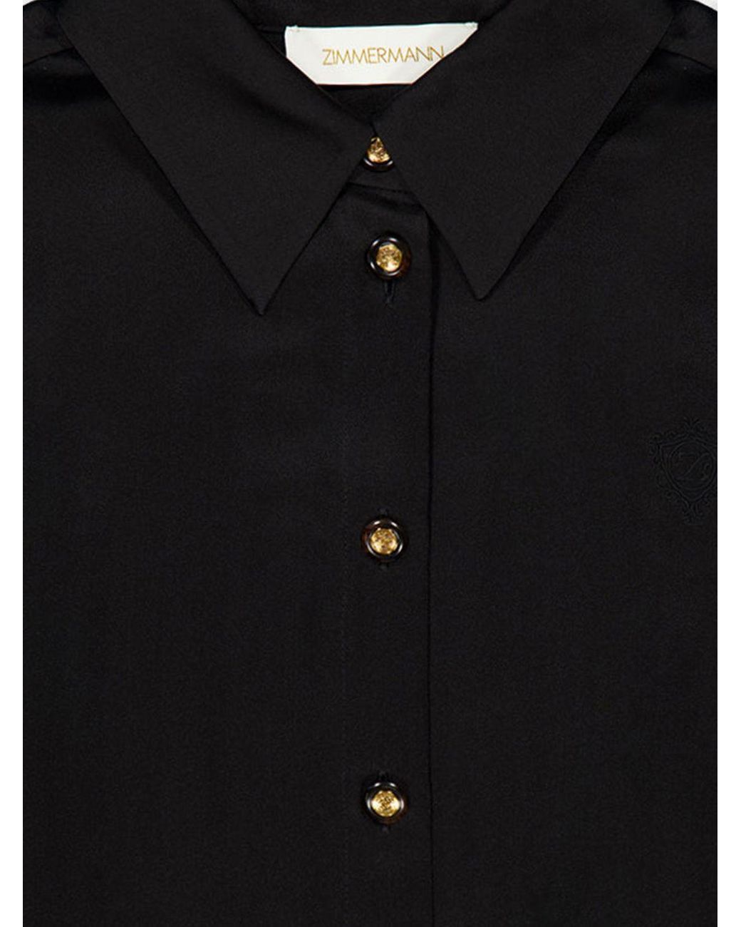 Zimmermann Black Valiant Silk Shirt