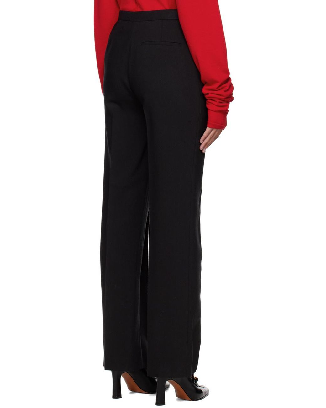 The Row Black Impressed Detail Casual Pants
