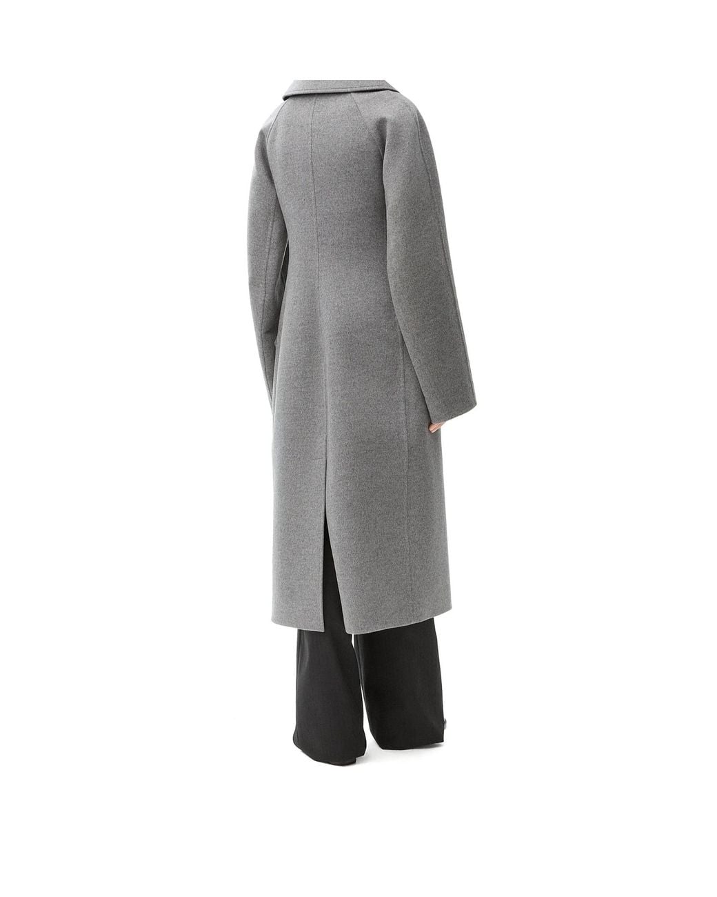 Loewe Gray Double-Breasted Coat