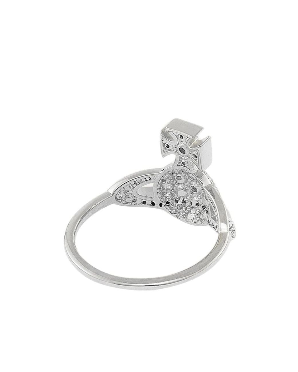 Vivienne Westwood White Little Orb Ring