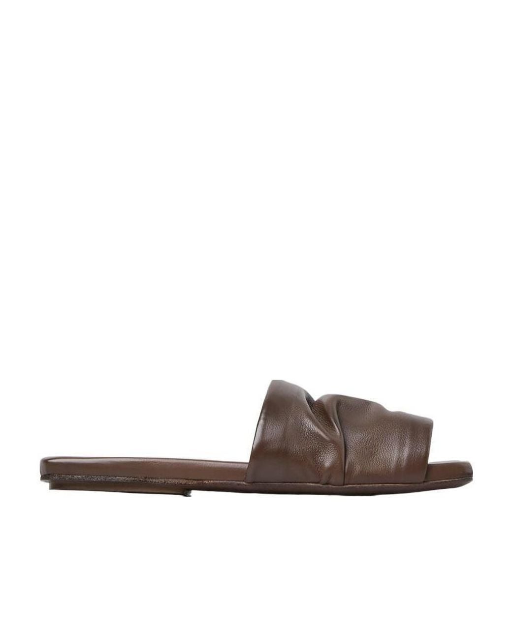 Marsèll Brown Logo Flat Sandals