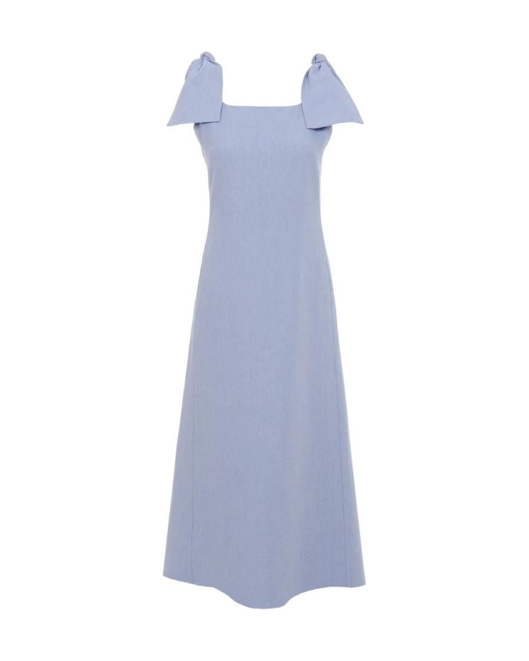 Chloé Blue Chloé Bow-Detailed Sleeveless Dress