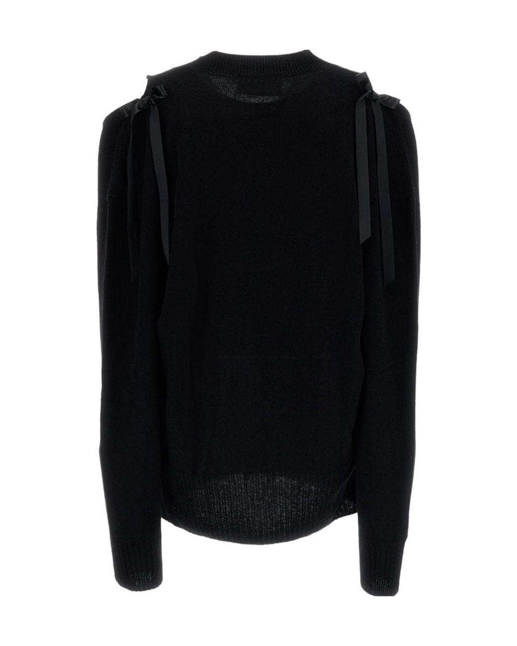 Simone Rocha Black Crew-Neck Sweater