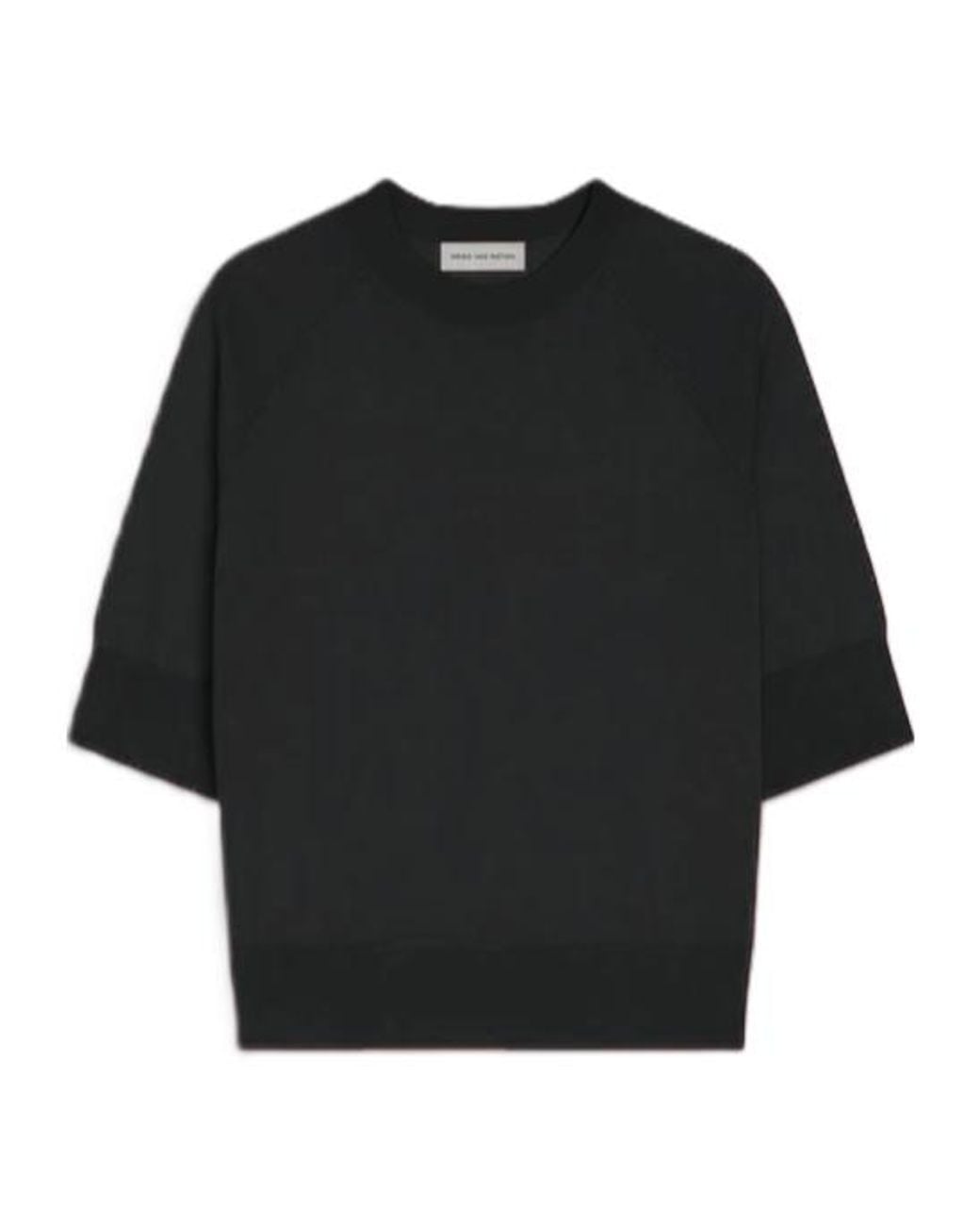 Dries Van Noten Black Crew Neck Sweater