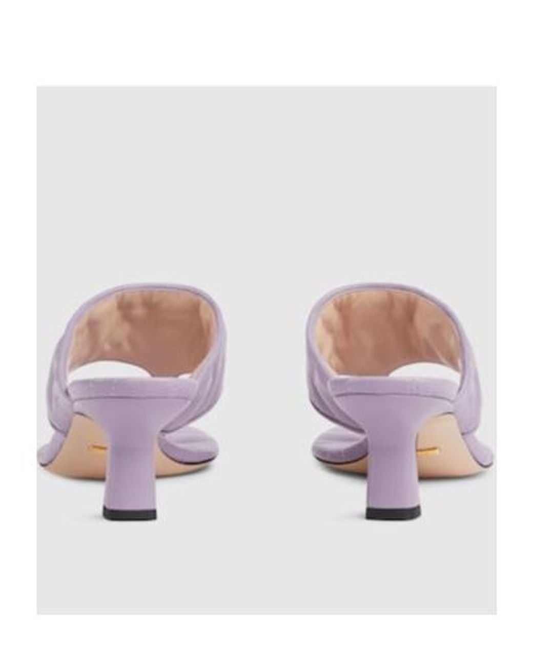 Gucci Double G Marmont Leather Sandals Purple