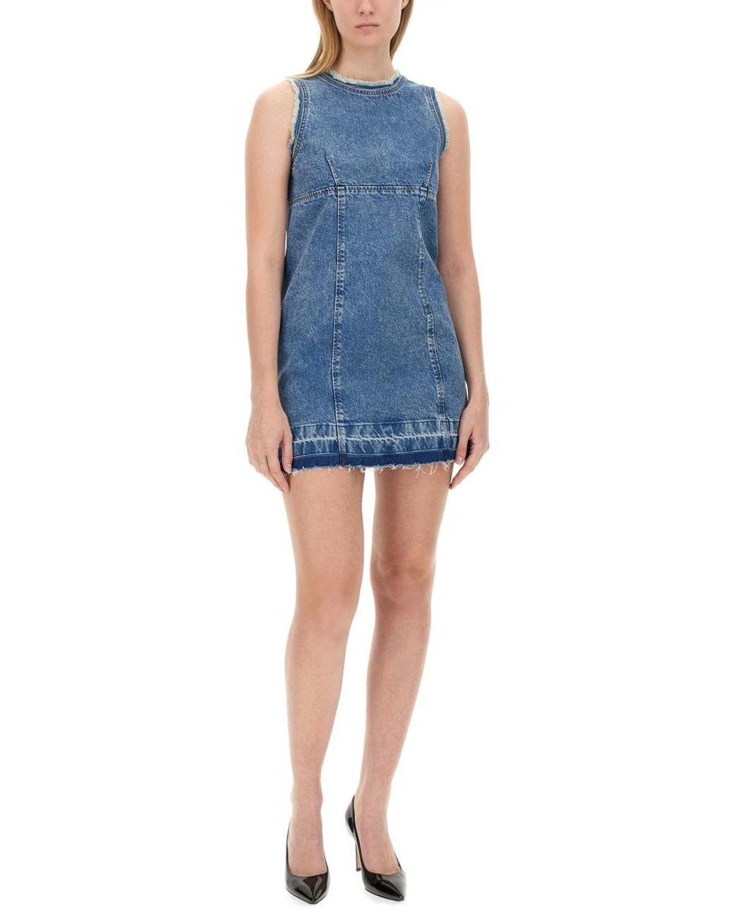 Moschino Blue Sleeveless Denim Mini Dress