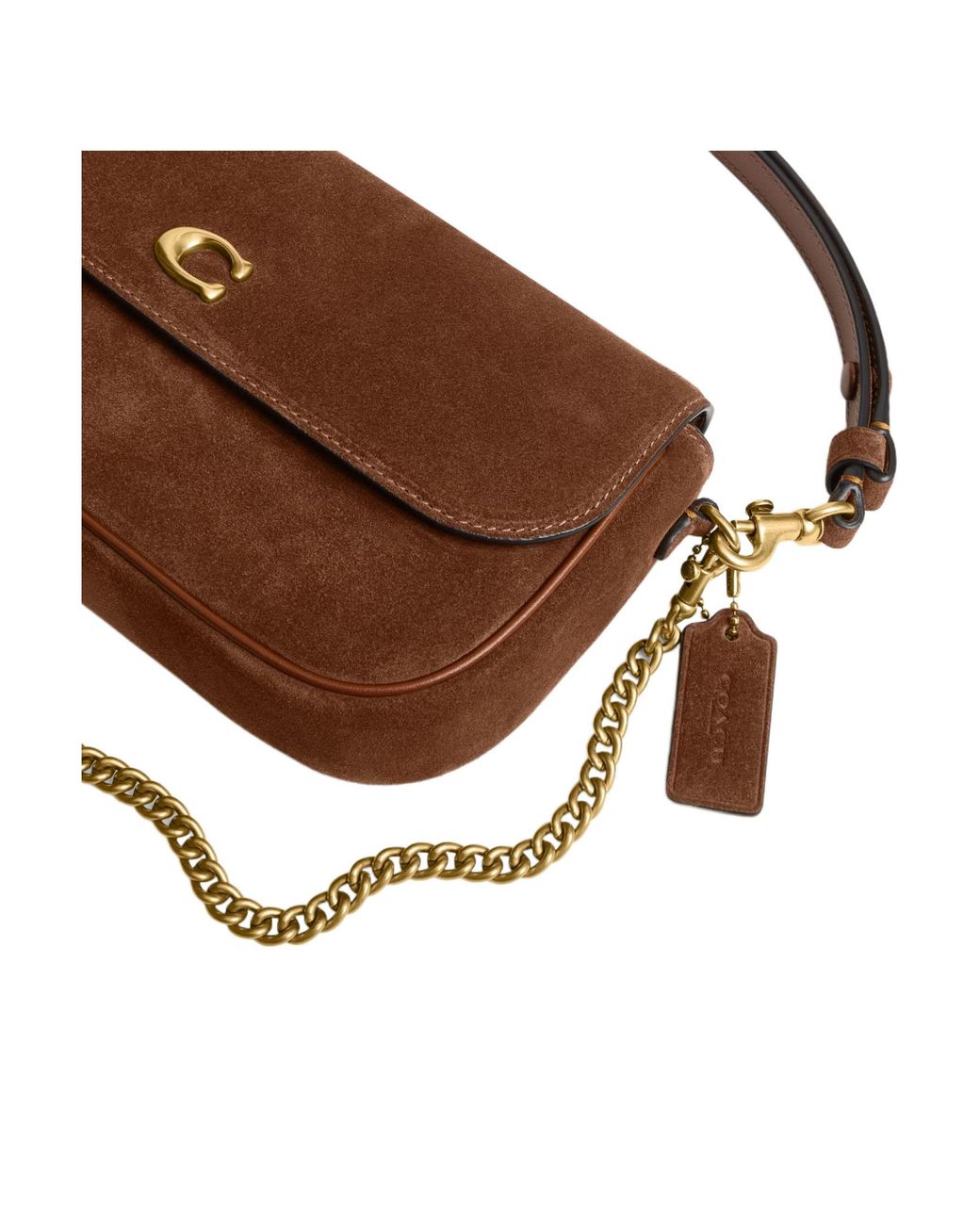 COACH Brown Brook Flap Chain Bag