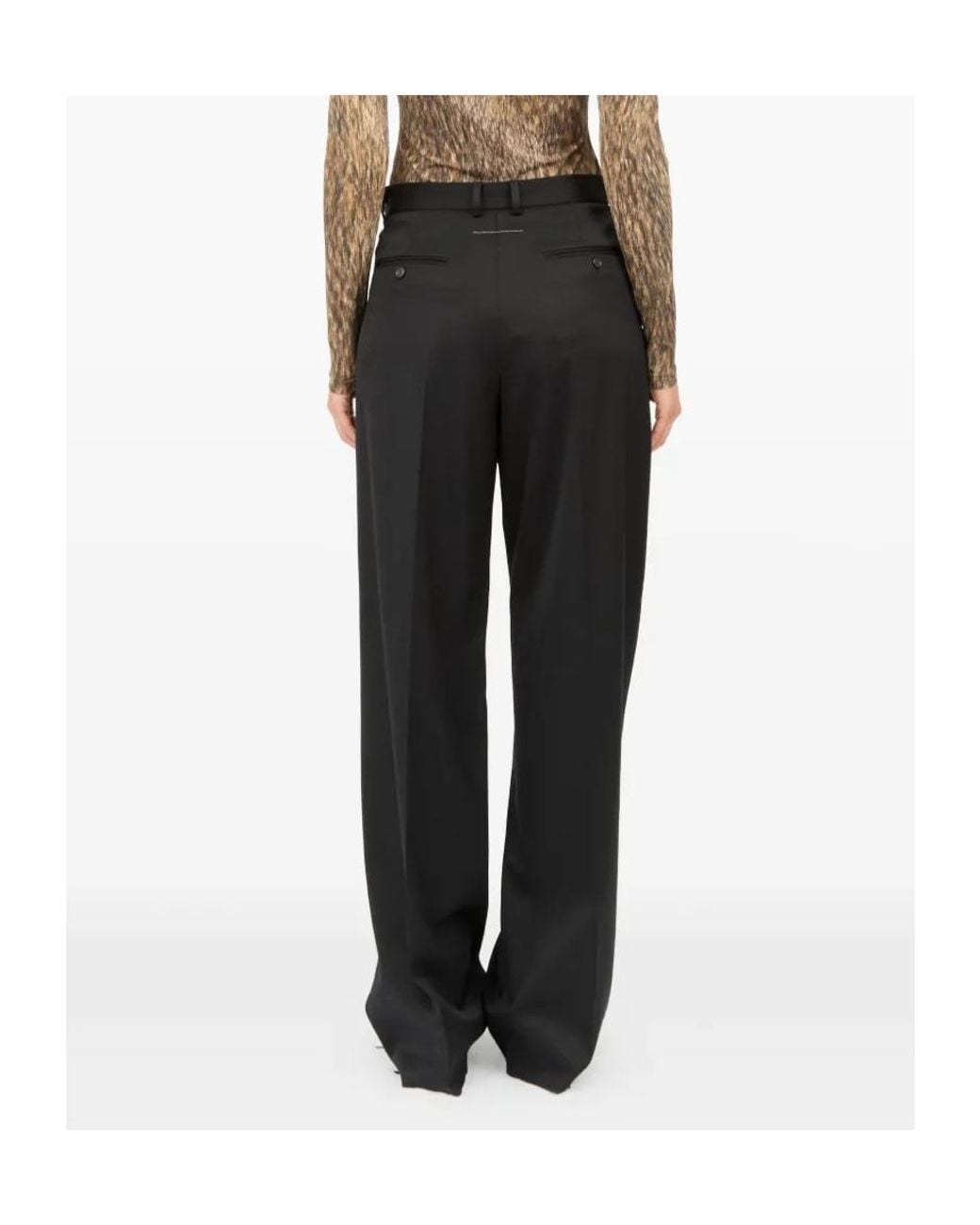 MM6 by Maison Margiela Black Tailored Trousers