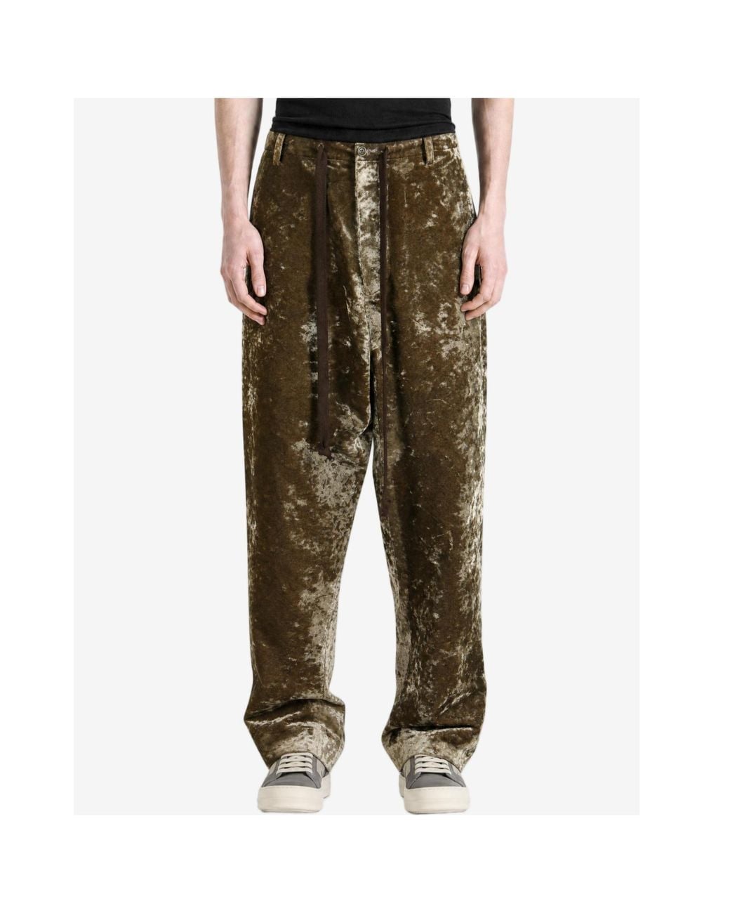 Uma Wang Green Casual Trousers With Belt Loops for men