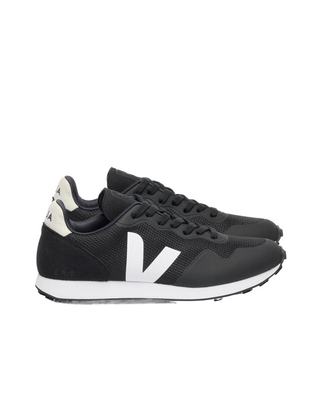Veja Black B-Mesh Logo Detailed Low-Top Sneakers