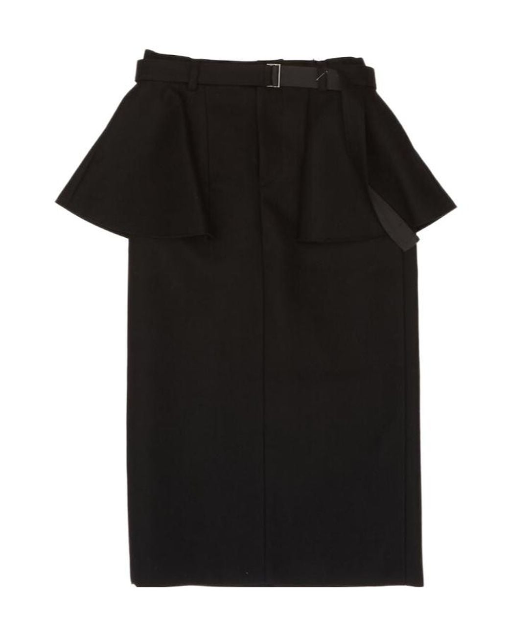 Sacai Black Belted Skirt