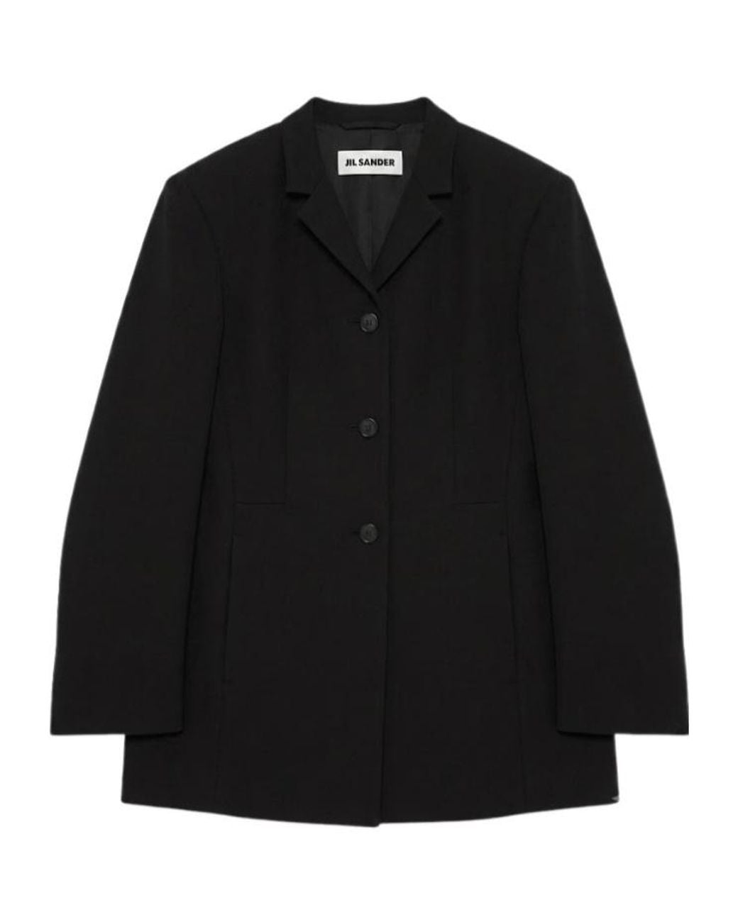 Jil Sander Black Single-Breasted Casual Jacket
